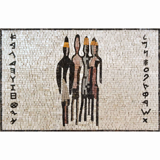 Marble Mosaic Mural- Phoenician Civilization