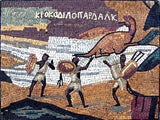 Phoenician Scene Mosaic Art