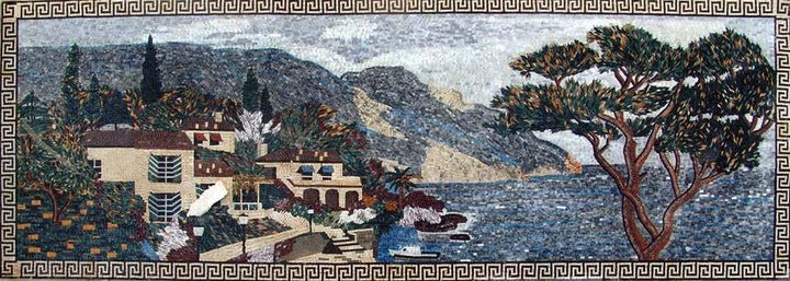 Natural scene stone mosaic