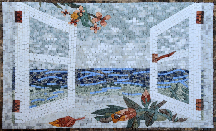 Mosaic Wall Art - Balcony Scenery