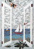 Mosaic Wall Art - Sailing Balcony View