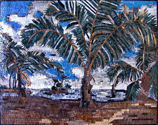 Exotic Scene Stone Mosaic