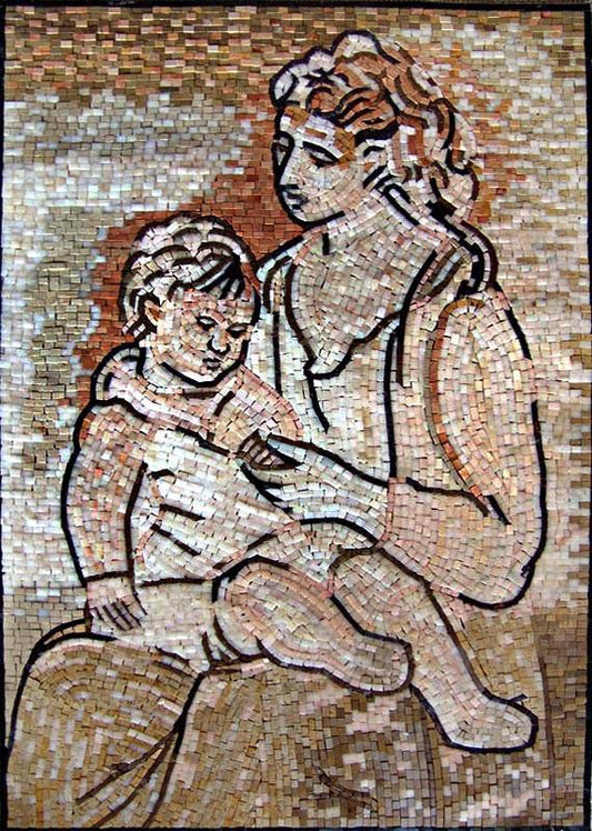 Pablo Picasso Mother and Child" - Mosaic Reproduction"