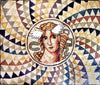 Greek Goddess Illusion Mosaic Mural