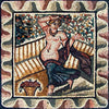 Woman Sitting In The Garden Mural Marble Mosaic