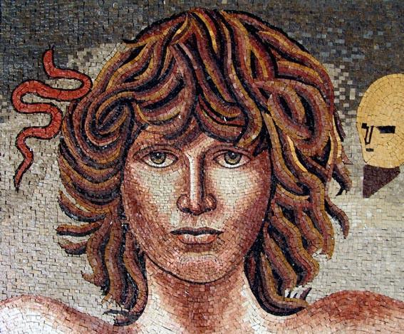 Jim Morrison Marble Mosaic Mural