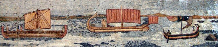 Phoenician Ships Natural Sea View Mosaic