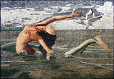 Dancing Mermaid Scene Mosaic