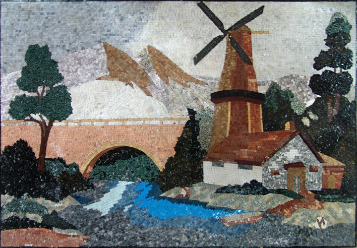 Windmill Scene Mosaic
