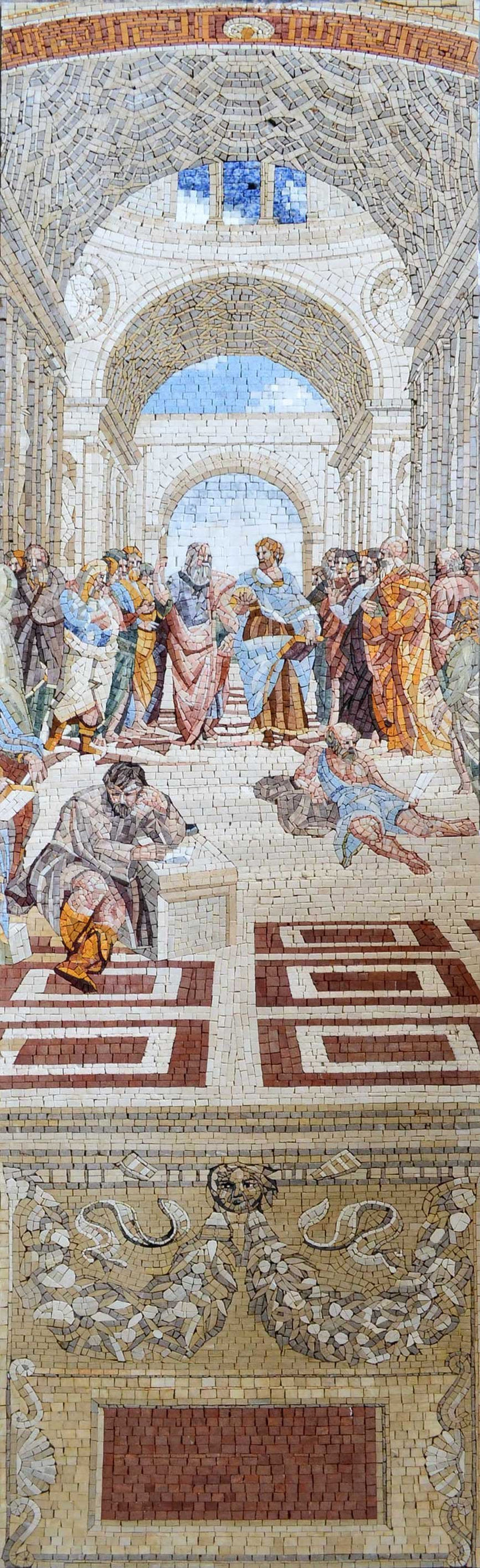 Rafael School Of Athens" - Mosaic Reproduction "