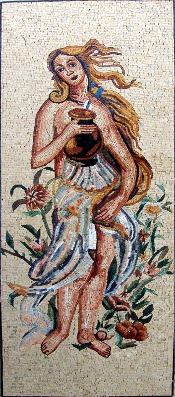 Woman Marble Mosaic
