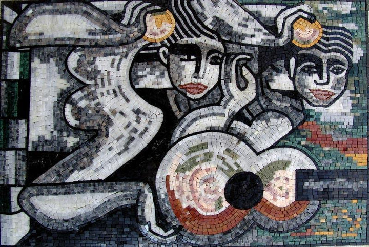 Figurative Abstract Mosaic - Tile Art