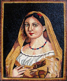 Woman Marble Mosaic Portrait
