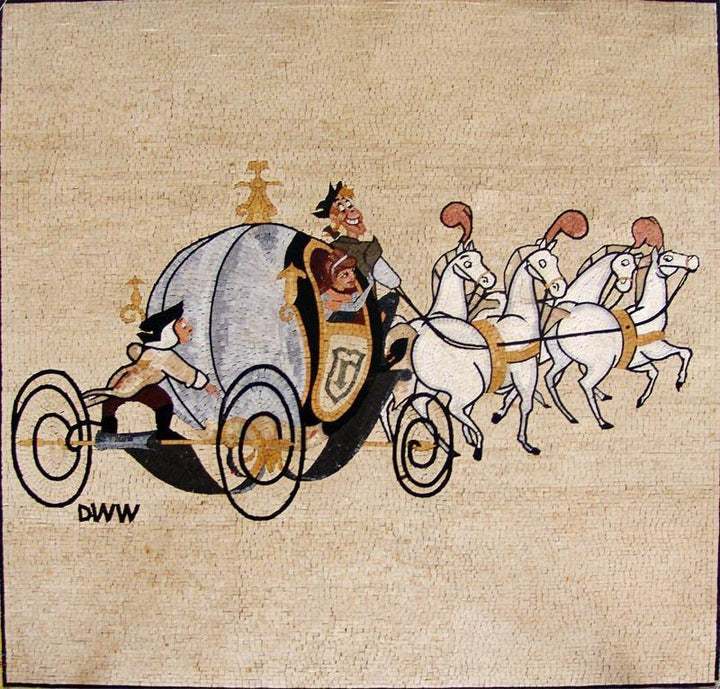 Cinderella's Carriage Mosaic Art