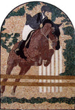Horse Rider Arch Mosaic Marble