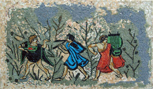Greek Ancient Scene Mosaic Mural