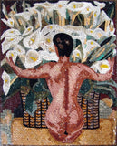 Diego Rivera Nude with Calla Lilies" - Mosaic Reproduction "