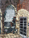 A ParT Of A Natural Tuscan Mosaic Mural Scene