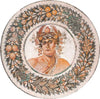 Greek God Mosaic Portrait