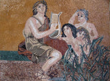 Apollon Stone Mosaic Olympian god of prophecy