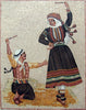 Arabic Folklore Dance Mosaic Marble Handmade