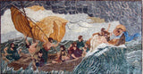 Jesus in the Storm Mosaic Marble Mural
