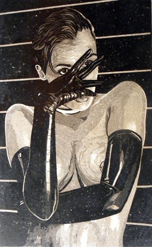 Woman Stone Art Mosaic