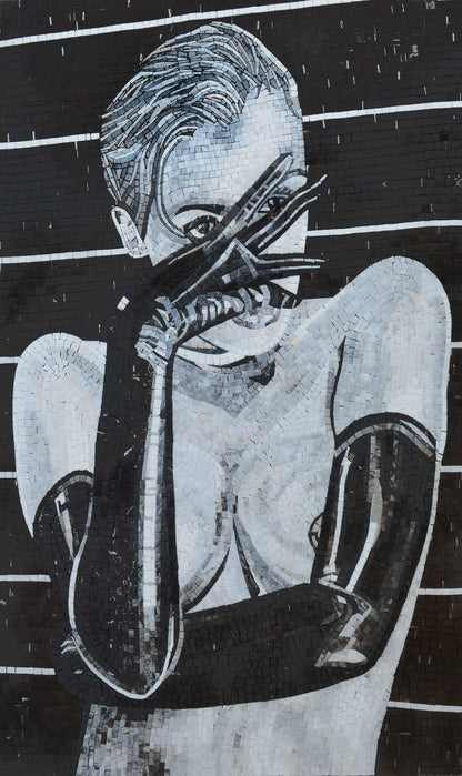 Woman Stone Art Mosaic