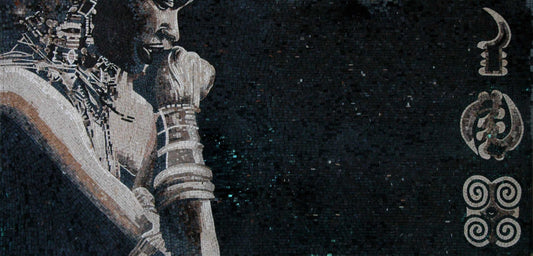 African Woman Mosaic Mural Art Wall