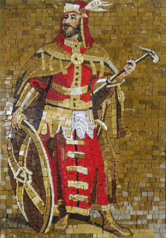 Handmade Mosaic The Roman Warrior