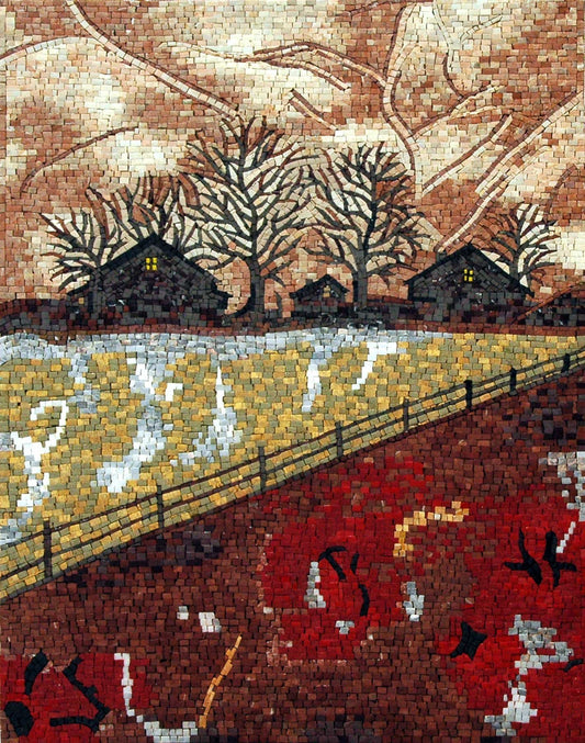 Expressionistic Mosaic Scene - Valley