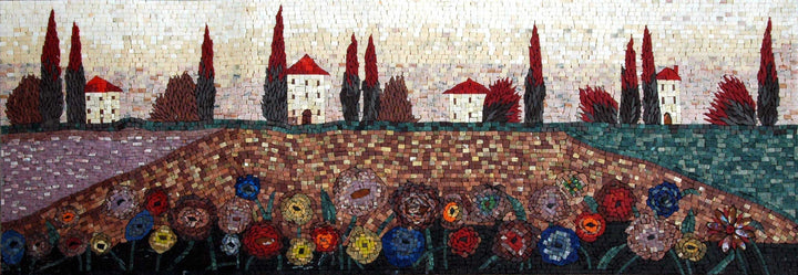 Artistic Colorful Scene Mosaic