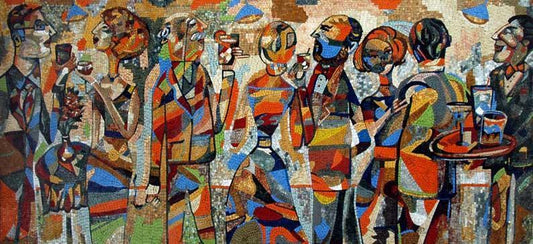 The Drinkers Mosaic Mural Art