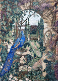 Beautiful Peacock in the Garden Mosaic