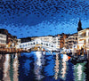 View of Venice at Night Handmade Mosaic Marble
