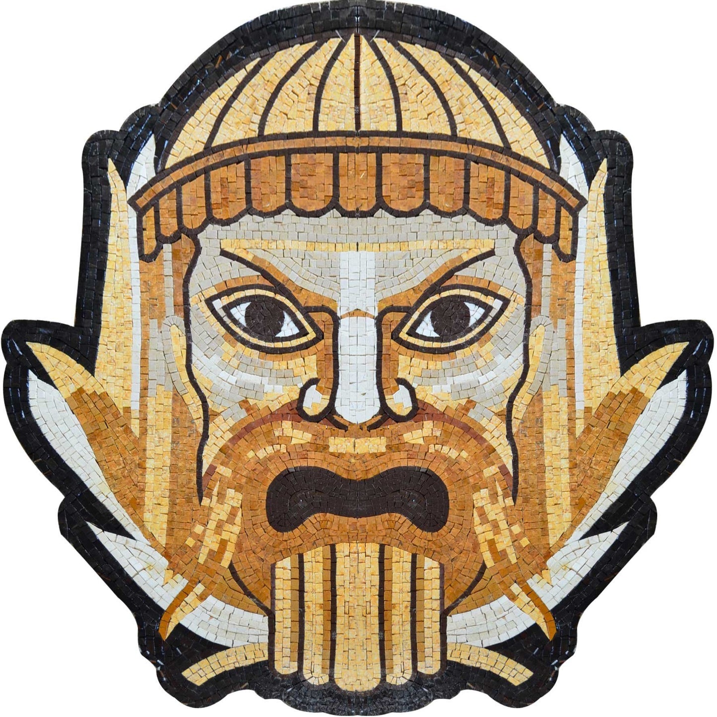 Aztec Mayan God Mask - Mosaic Art