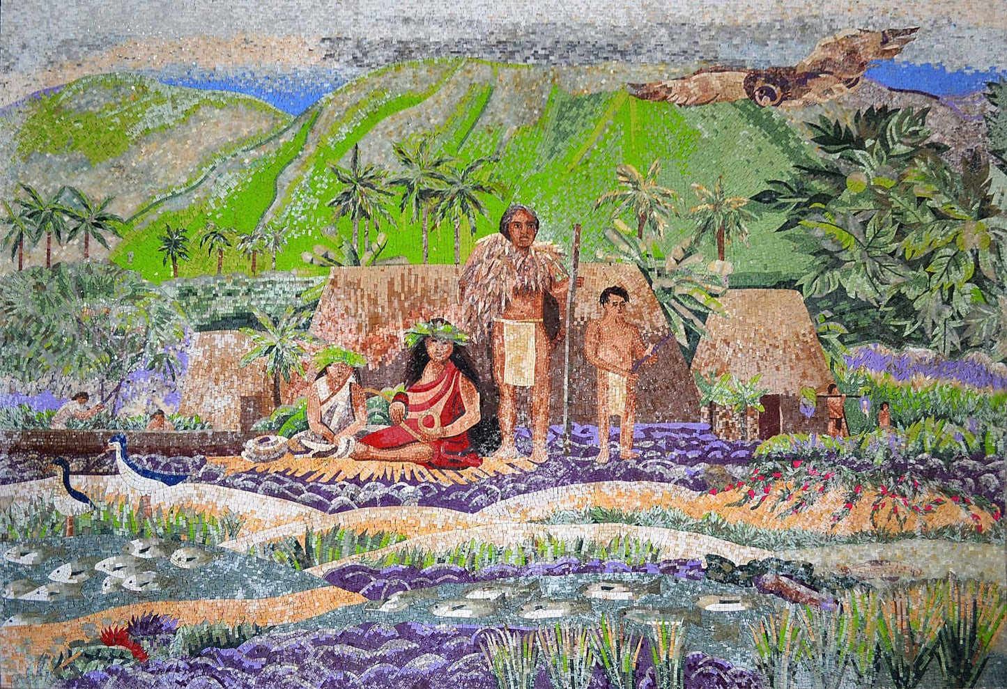 Primitive Life Realistic Mosaic