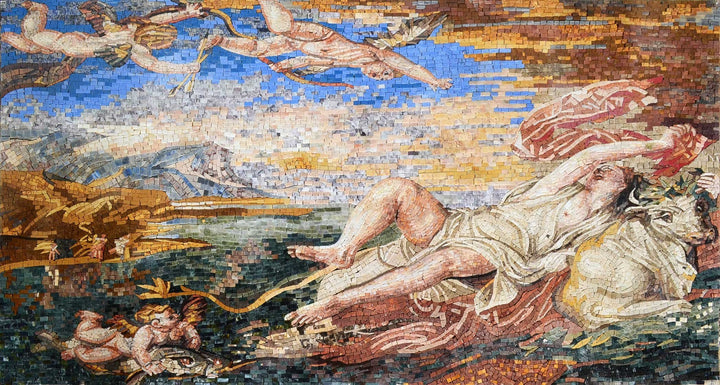 Tiziano Vecelli The Rape of Europa" - Mosaic Reproduction "
