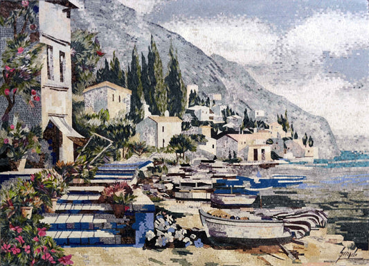 Island Natural Scene Stone Mosaic