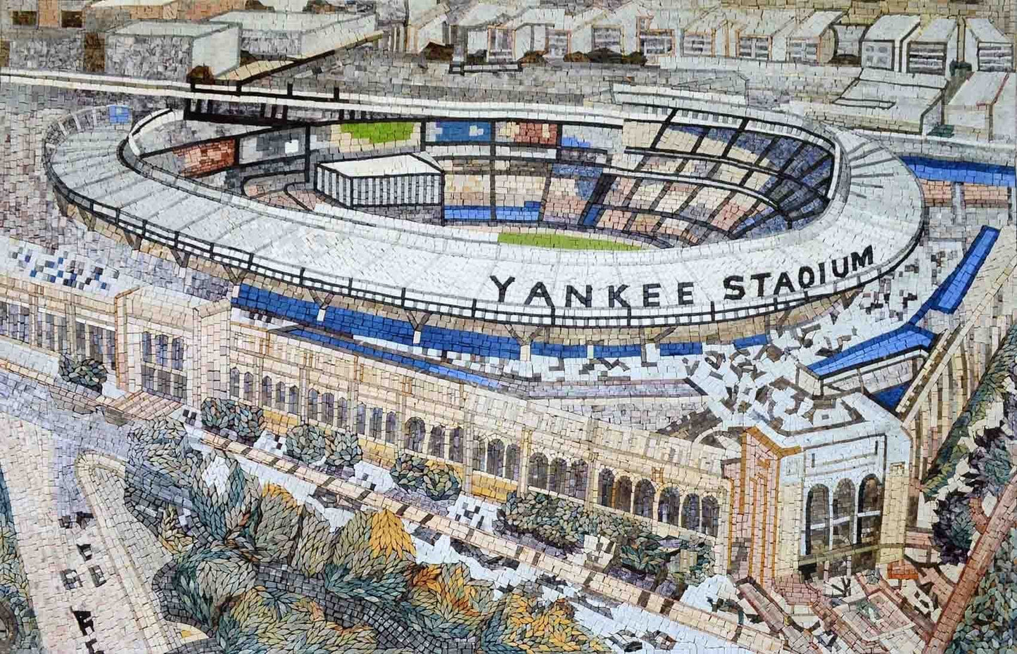 Yankee Stadium Custom Mosaic Handmade