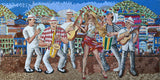 Marble Mosaic Mural- Samba Dancer with Musicians