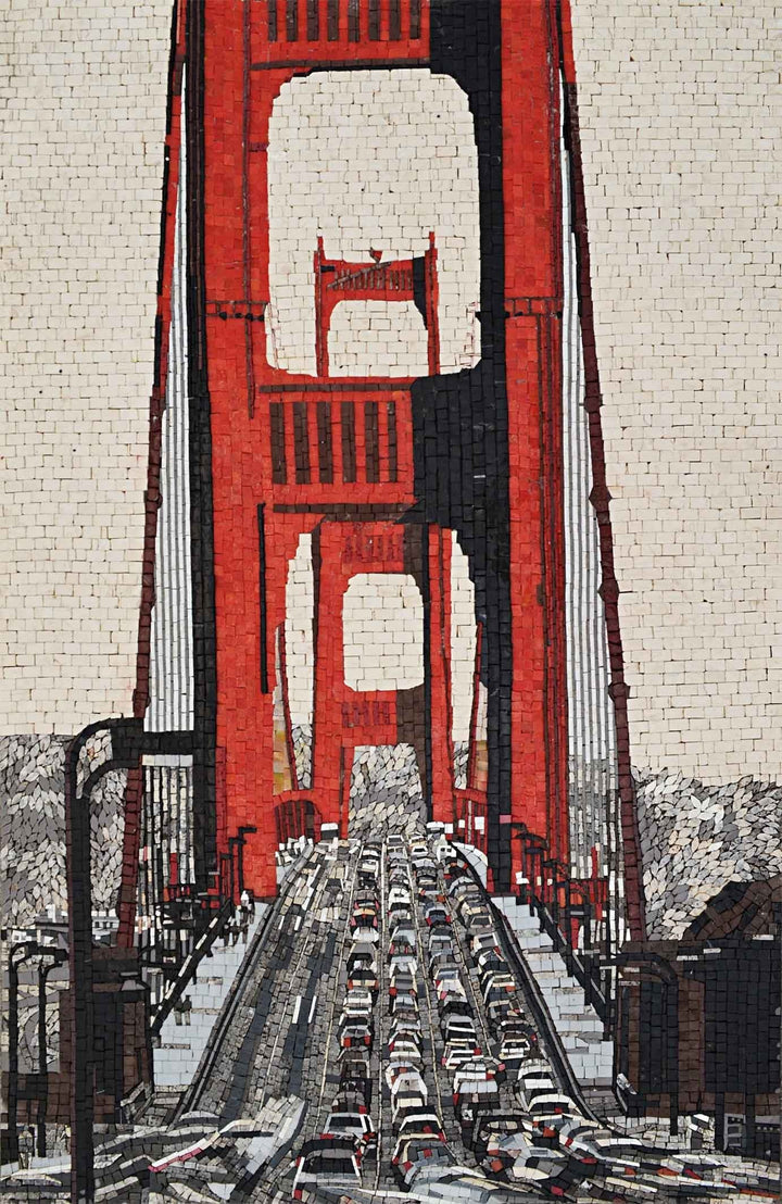 Mosaic Mural- San Francisco Golden Gate Bridge