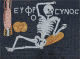 Mosaic Wall art - Gothic Skeleton