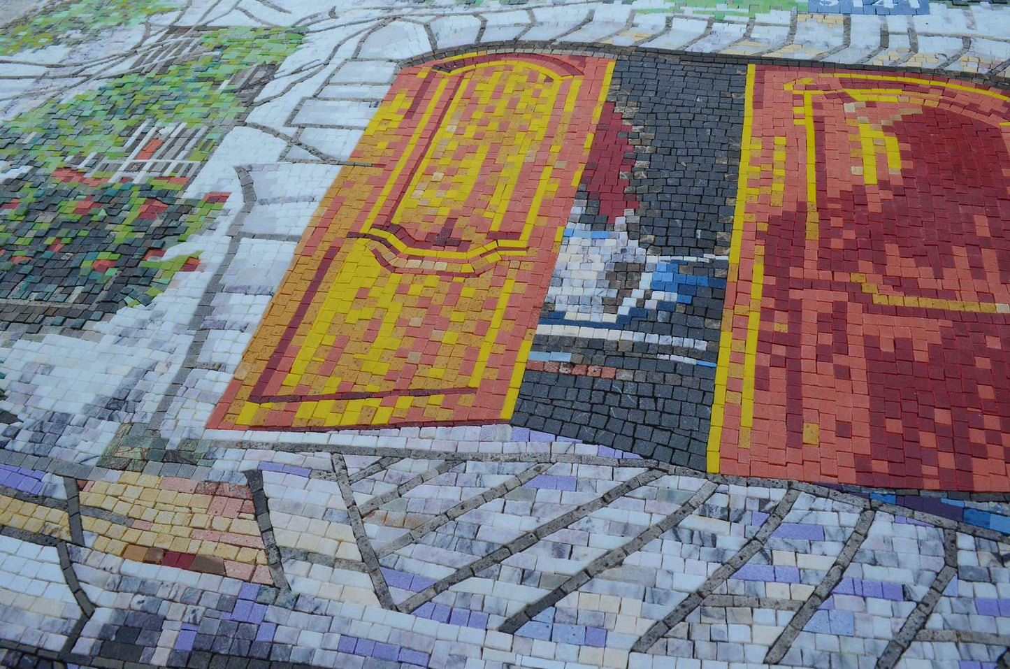 Stone House Entrance - Mosaic Wall Art