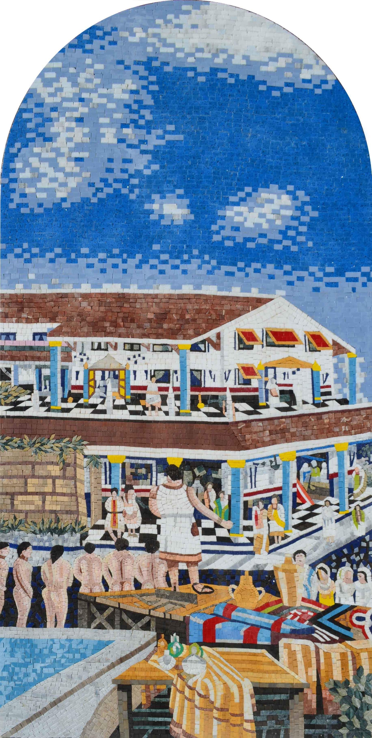 Ancient Roman Marketplace - Mosaic Wall Art