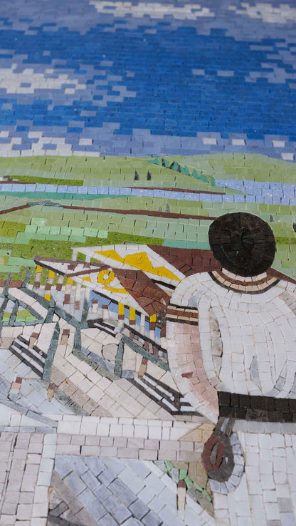 Ancient Balcony View - Mosaic Art