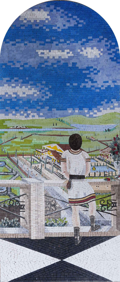 Ancient Balcony View - Mosaic Art