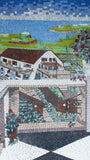 Town Balcony View - Mosaic Art
