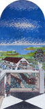 Town Balcony View - Mosaic Art