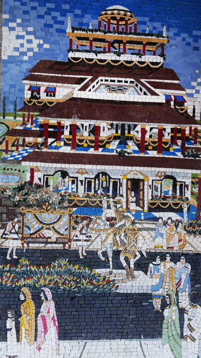 Ancient Town Architecture - Mosaic Art